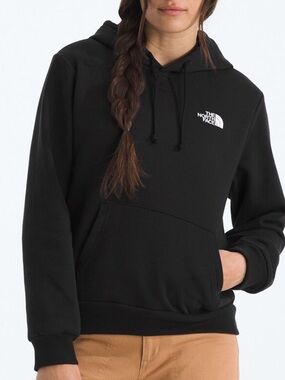 The North Face Black Pullover Hoodie with White Logo